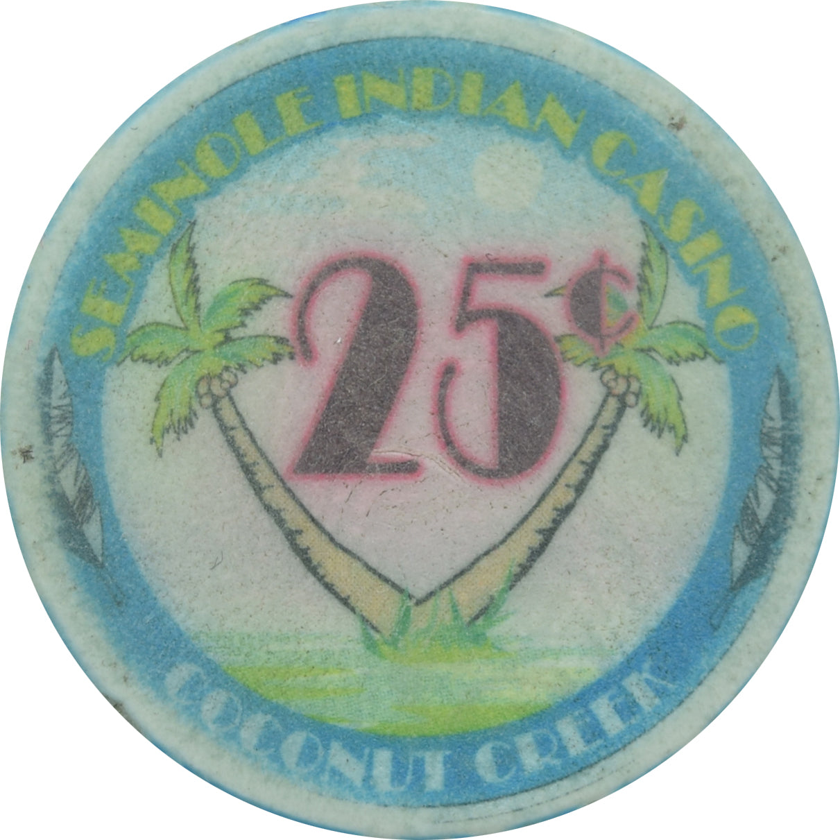 Seminole Indian Casino Coconut Creek Florida 25 Cent Chip