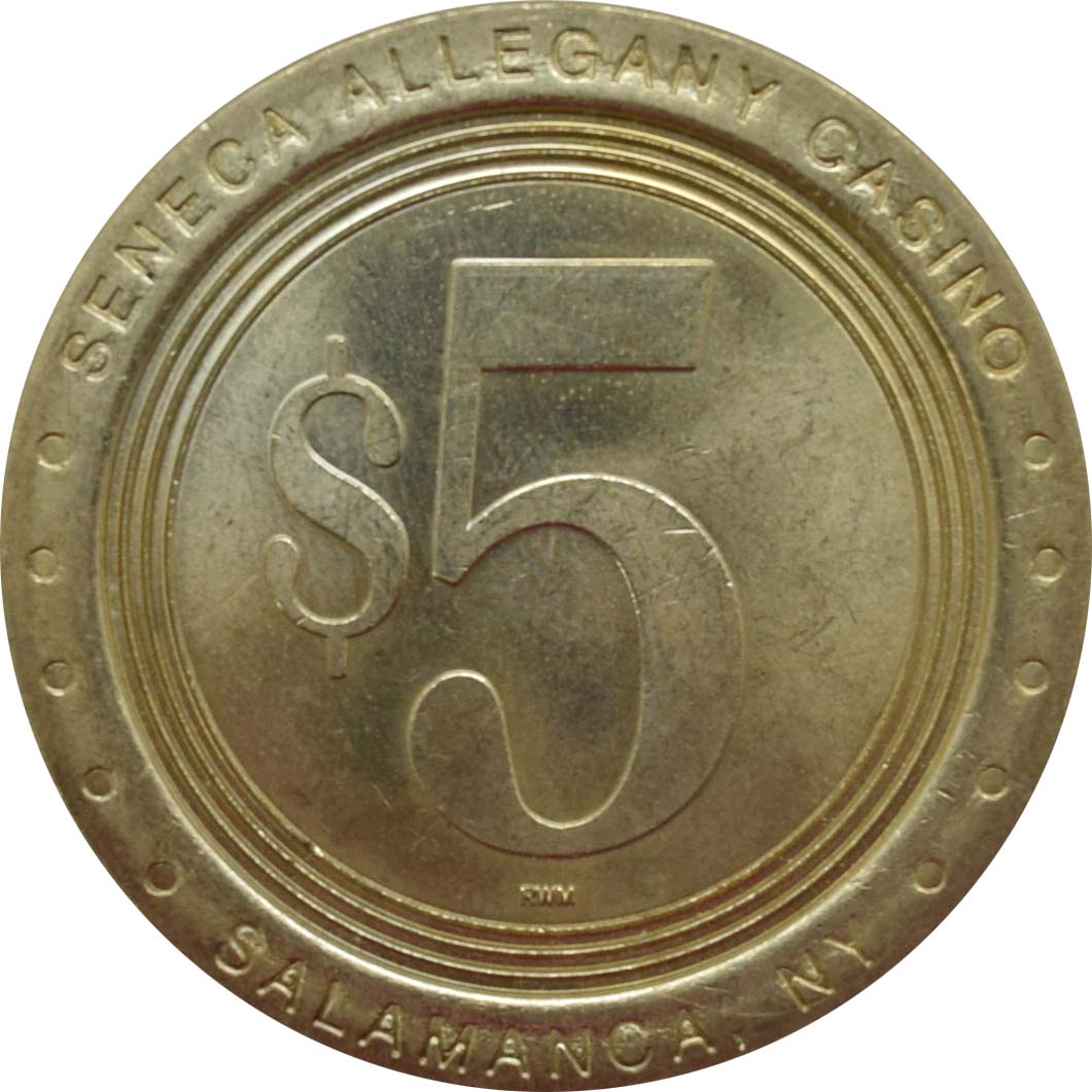 Seneca Allegany Casino Salamanca New York $5 Token