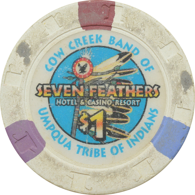 Seven Feathers Casino Canyonville OR $1 Chip
