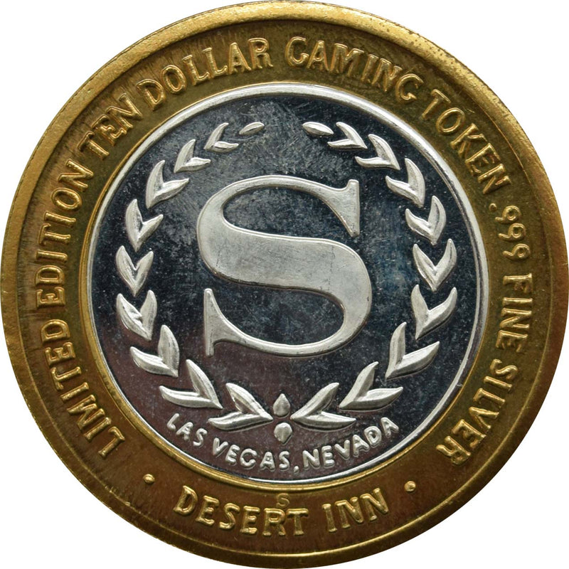 Desert Inn Sheraton Casino Las Vegas Nevada "Golfer" $10 Silver Strike .999 Fine Silver 1995