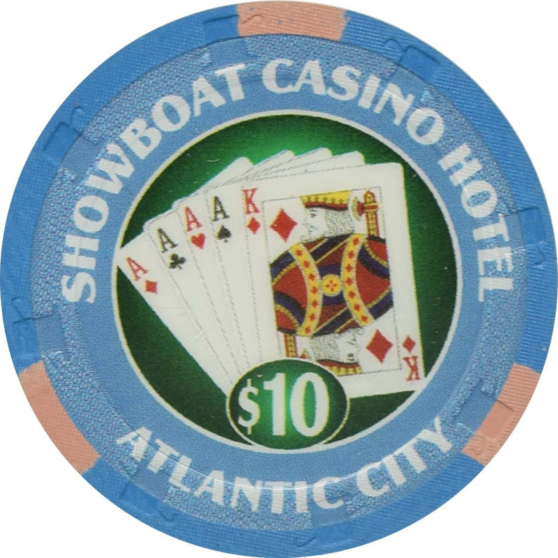 Showboat Casino Atlantic City New Jersey $10 House of Blues Poker Grand Opening Chip