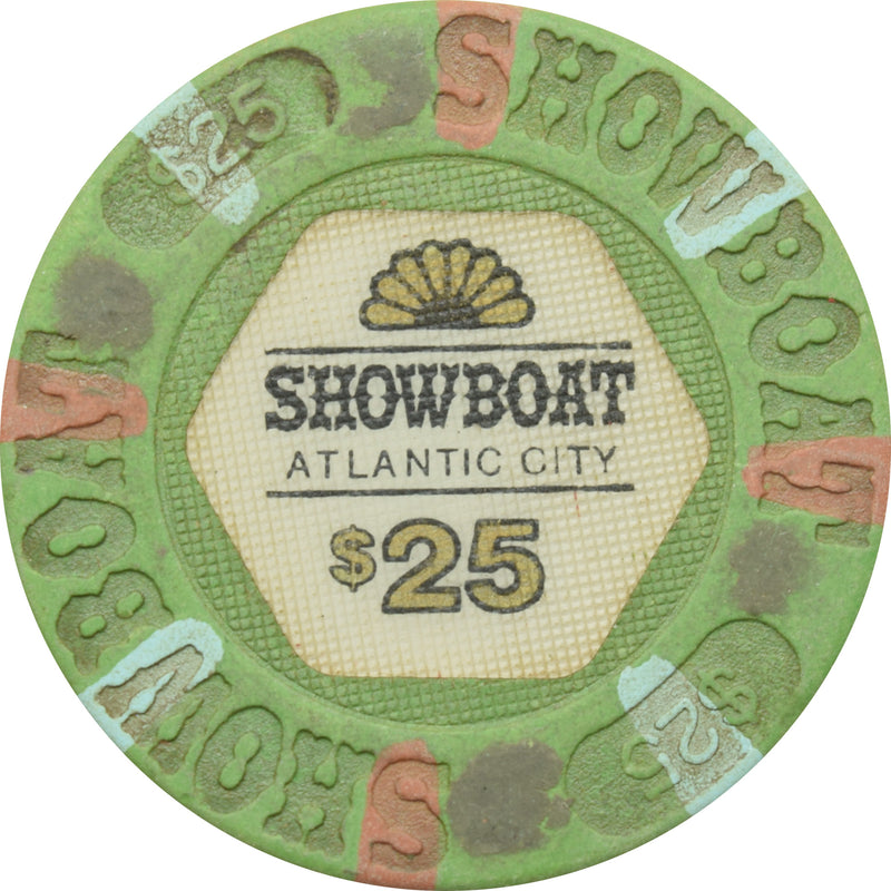 Showboat Casino Atlantic City New Jersey $25 Chip