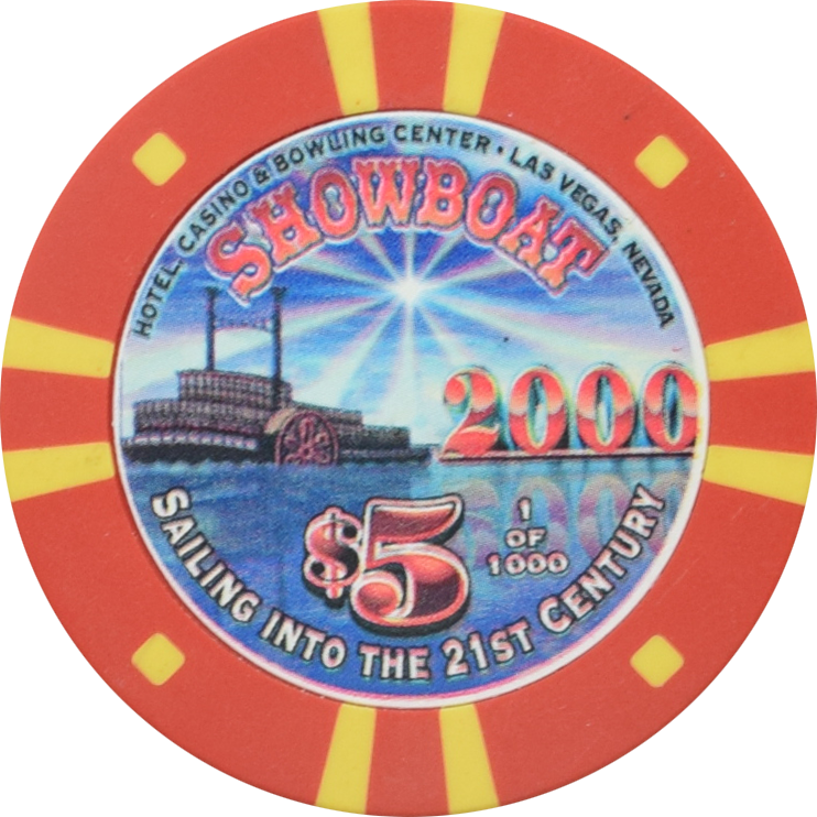 Showboat Casino Las Vegas Nevada $5 Millennium Chip 1999