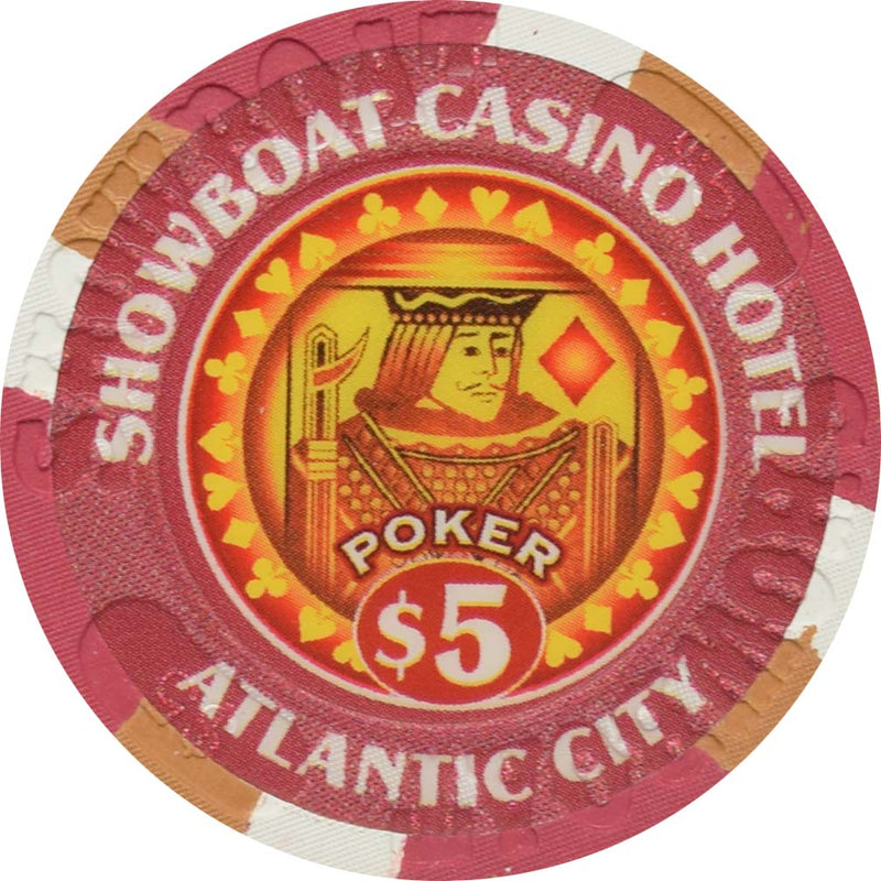 Showboat Casino Atlantic City New Jersey $5 House of Blues Poker Grand Opening Chip