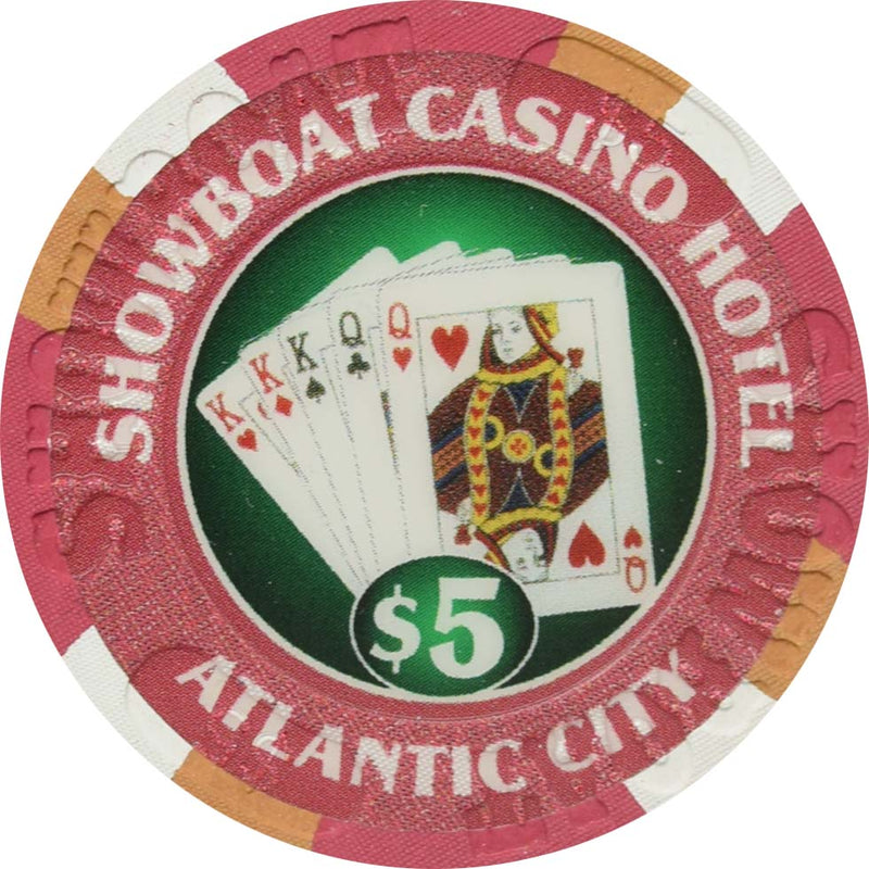 Showboat Casino Atlantic City New Jersey $5 House of Blues Poker Grand Opening Chip