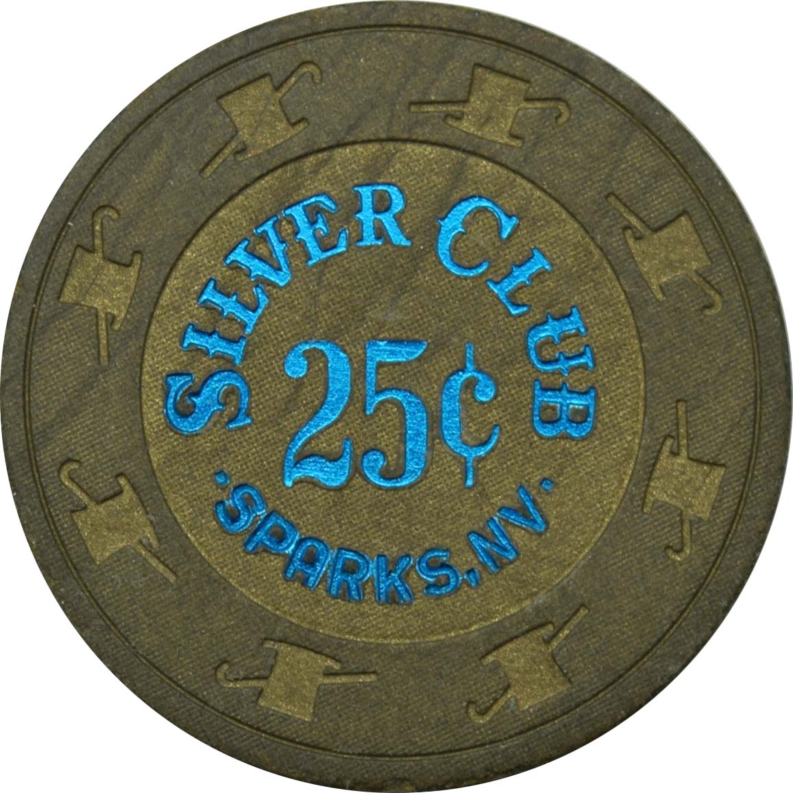 Silver Club Casino Sparks Nevada 25 Cent Chip 1989