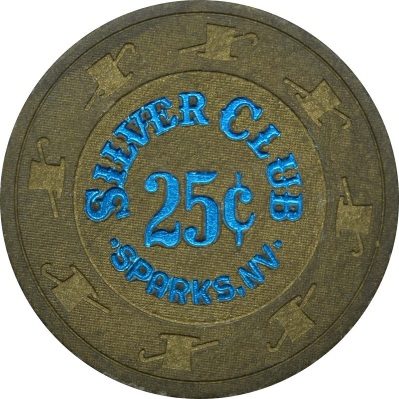 Silver Club Casino Sparks Nevada 25 Cent Chip 1989