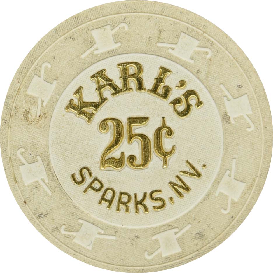 Silver Club (Karl's) Casino Sparks Nevada 25 Cent Chip 1970s