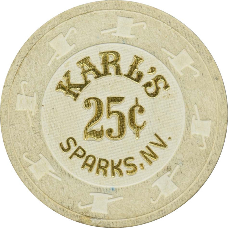 Silver Club (Karl's) Casino Sparks Nevada 25 Cent Chip 1970s
