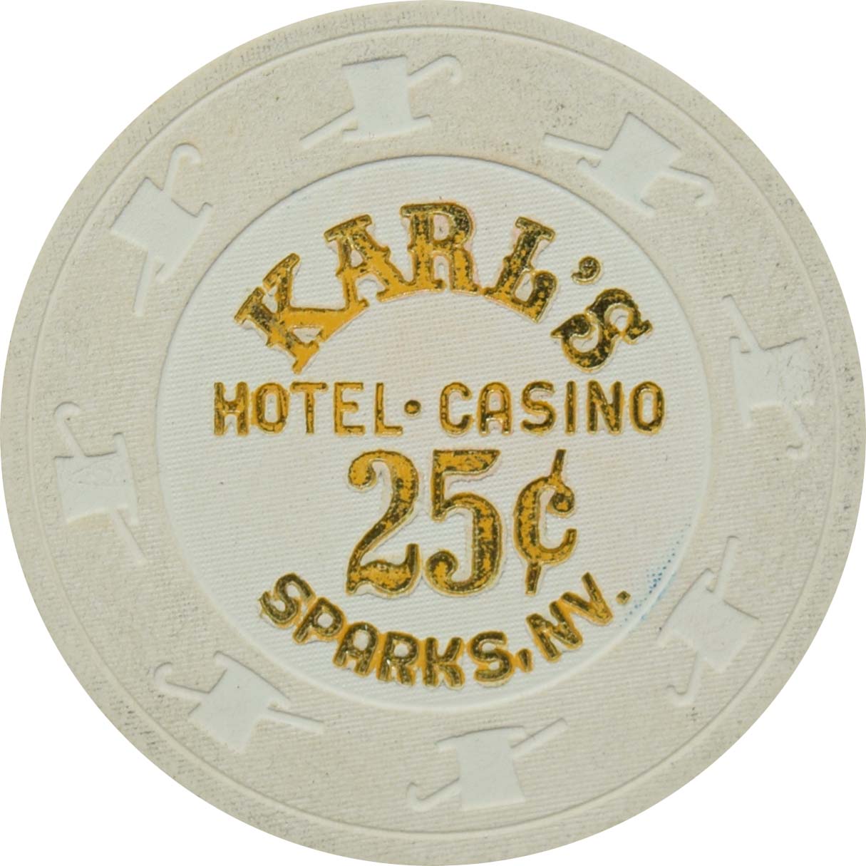 Silver Club (Karl's) Casino Sparks Nevada 25 Cent Chip 1980s