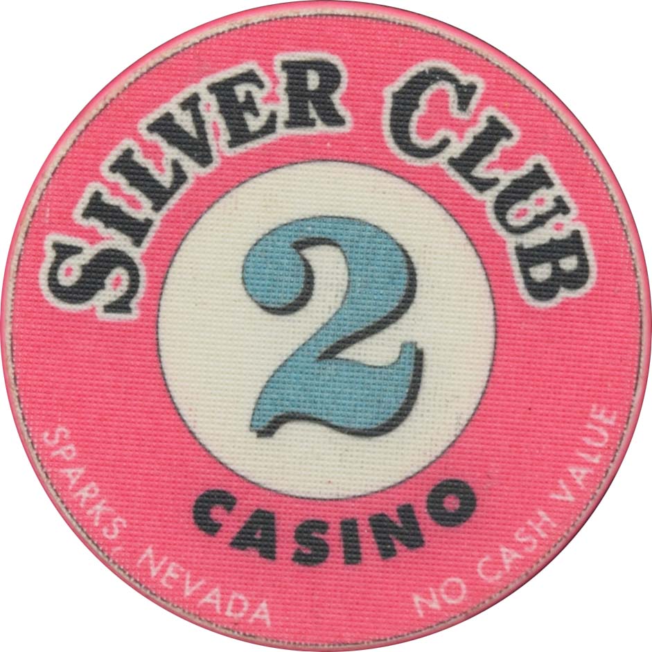 Silver Club (Karl's) Casino Sparks Nevada 2 No Cash Value Chip 1990s