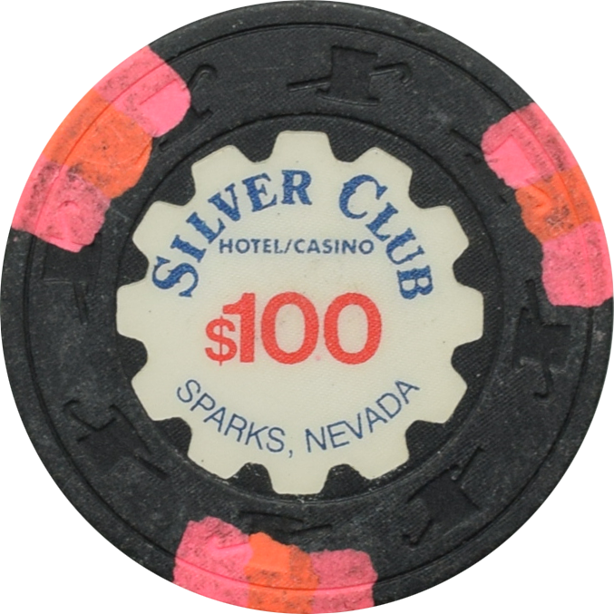 Silver Club Casino Sparks Nevada $100 Chip 1989