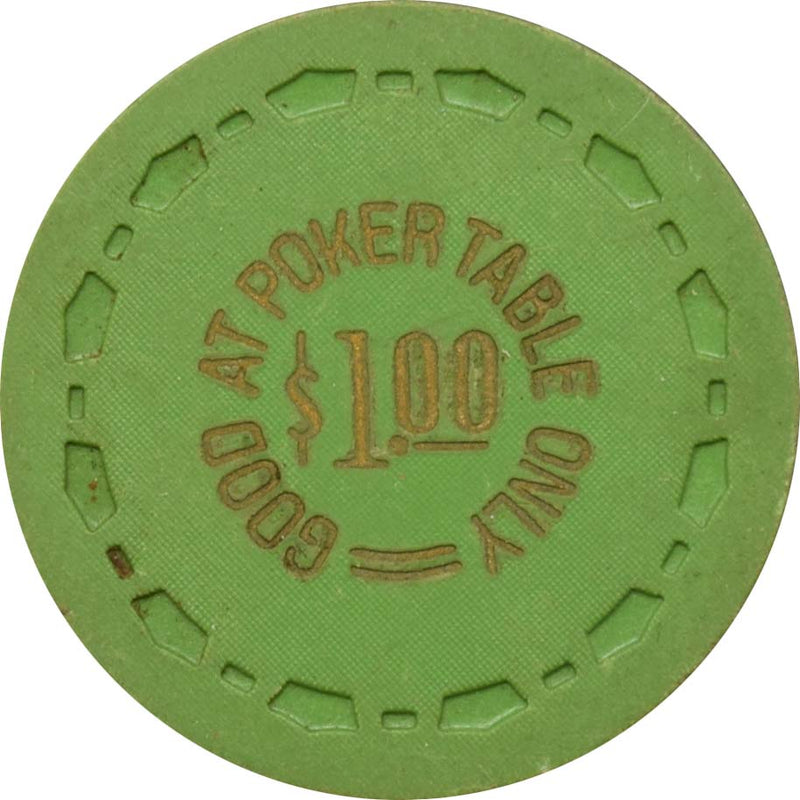 Silver Club (Karl's) Casino Sparks Nevada $1 Good at Poker Table Only Chip 1971