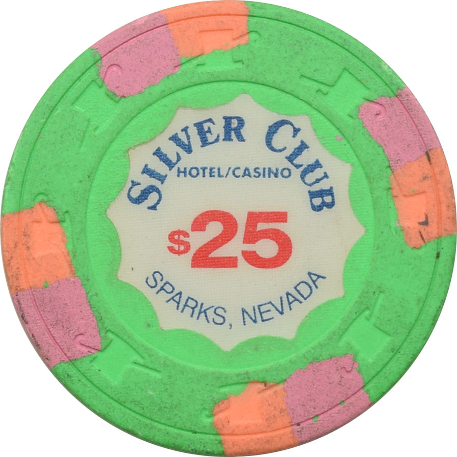 Silver Club Casino Sparks Nevada $25 Chip 1989