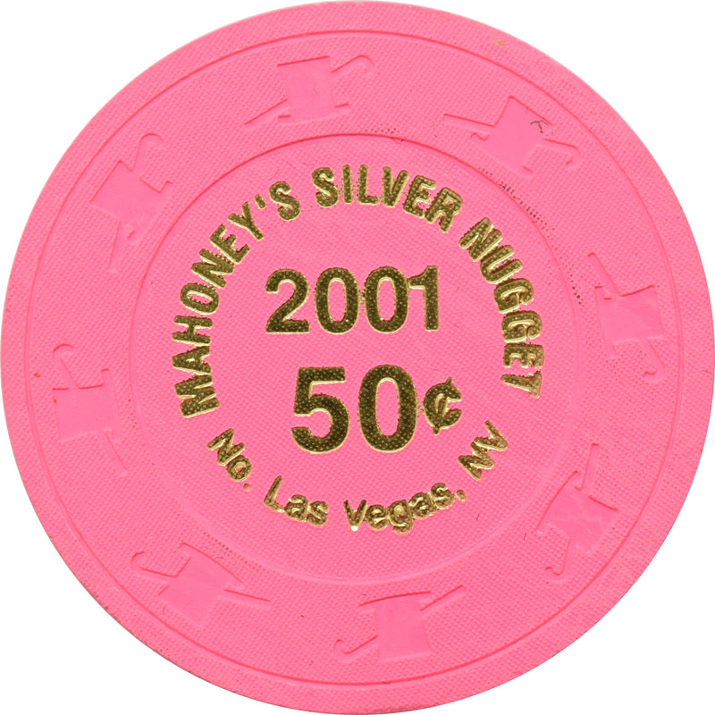 Mahoney's Silver Nugget Casino N. Las Vegas Nevada 50 Cent Chip 2001