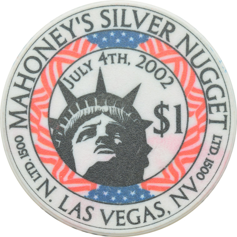 Mahoney's Silver Nugget Casino N. Las Vegas Nevada $1 Independence Day Chip 2002