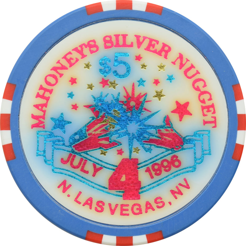 Mahoney's Silver Nugget Casino N. Las Vegas Nevada $5 4th of July Chip 1996