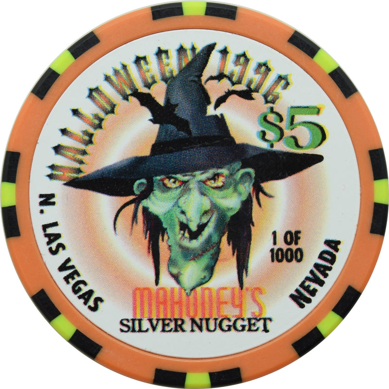 Mahoney's Silver Nugget Casino N. Las Vegas Nevada $5 Halloween Chip 1996