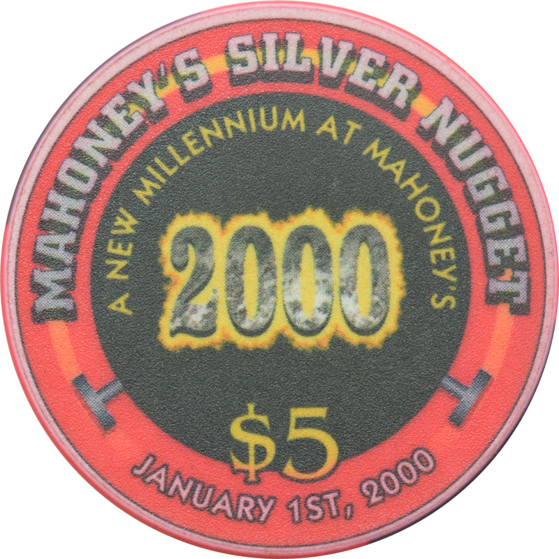 Mahoney's Silver Nugget Casino N. Las Vegas Nevada $5 A New Millennium at Mahoney's Chip 2000