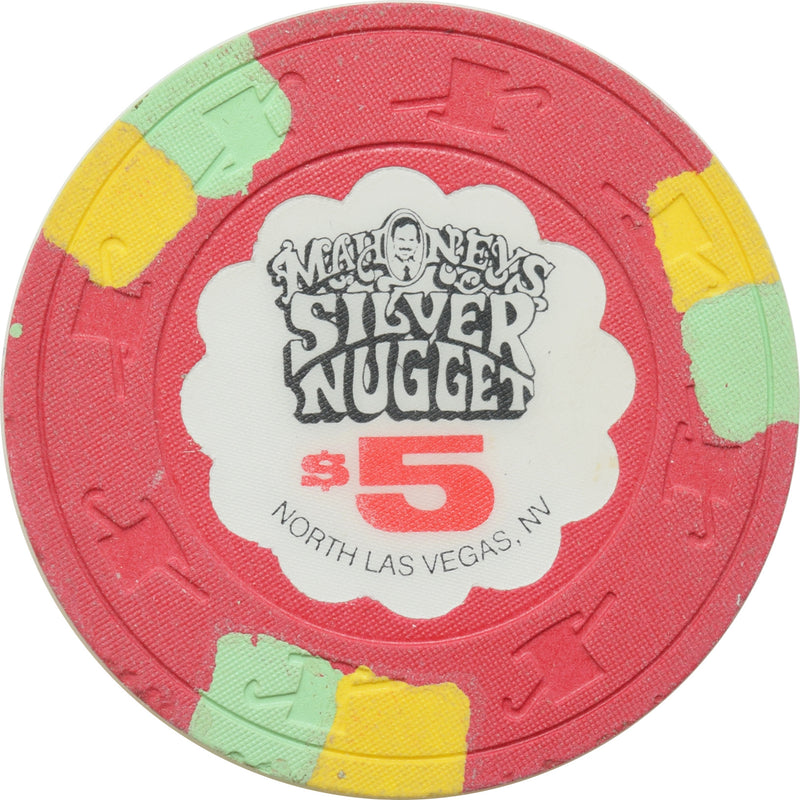 Mahoney's Silver Nugget Casino N. Las Vegas Nevada $5 Chip 1989