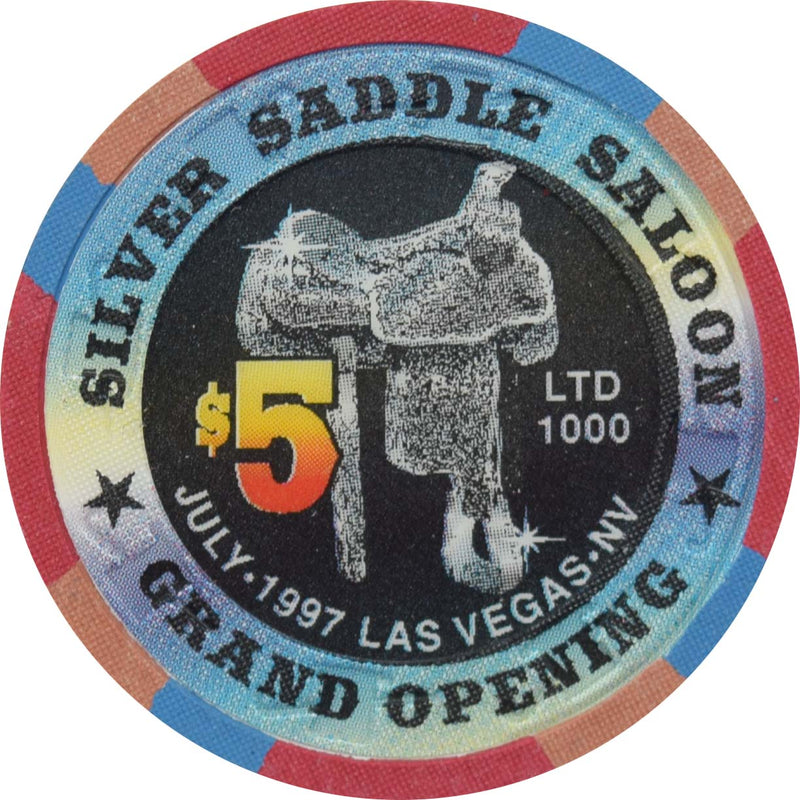 Silver Saddle Saloon Casino Las Vegas Nevada $5 Grand Opening Chip 1997