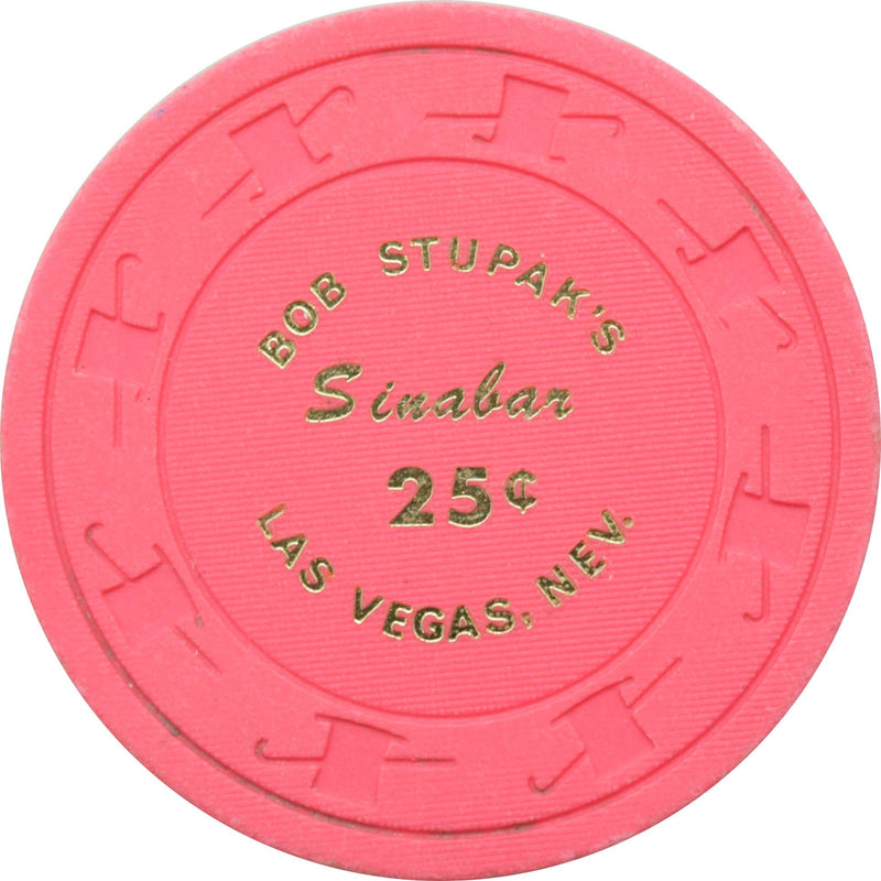 Bob Stupak's Sinabar Casino Las Vegas Nevada 25 Cent Chip 1974