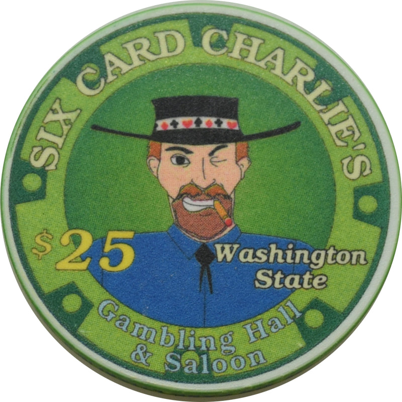 Six Card Charlies Casino Washington $25 Chip