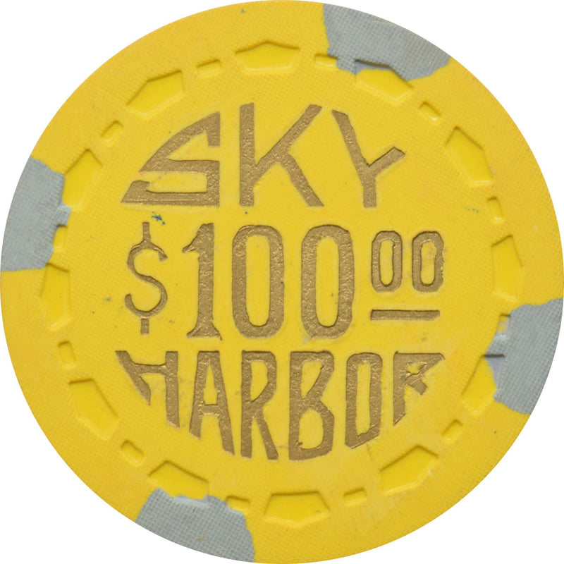 Sky Harbor Casino Lake Tahoe Nevada $100 Chip 1950