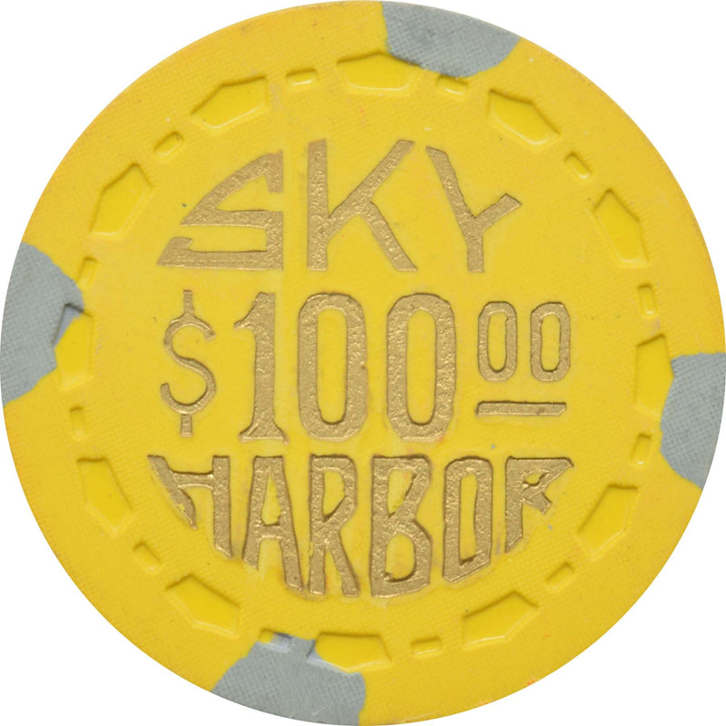 Sky Harbor Casino Lake Tahoe Nevada $100 Chip 1950