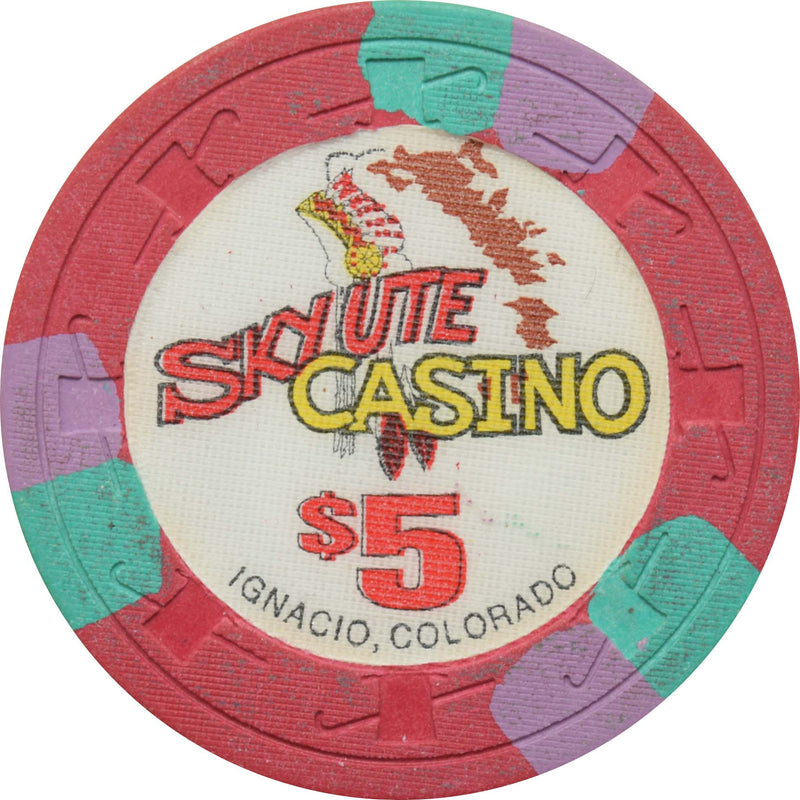 Sky Ute Casino & Lodge Ignacio Colorado $5 Chip