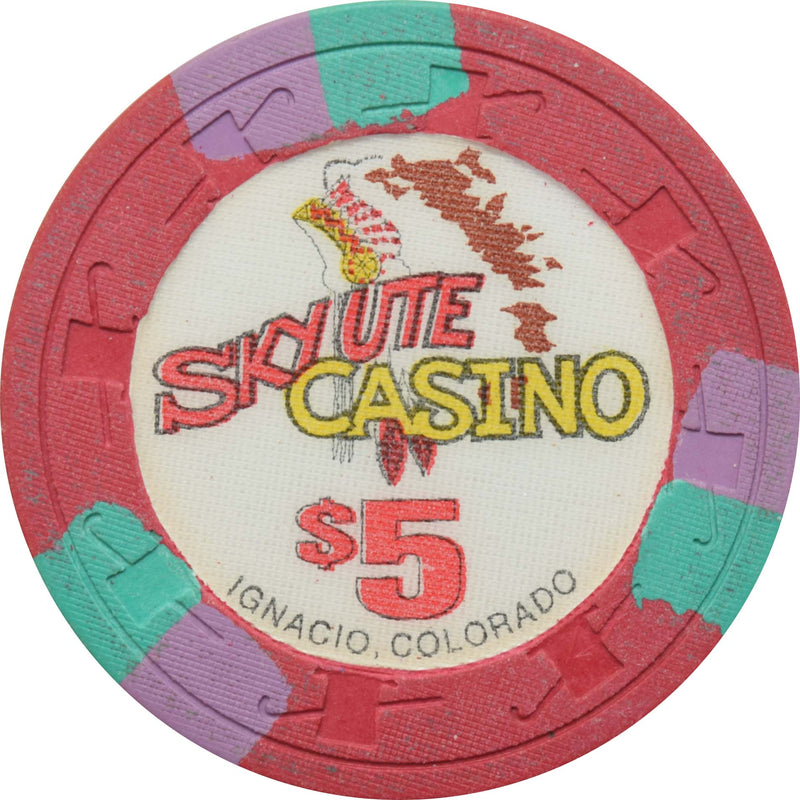 Sky Ute Casino & Lodge Ignacio Colorado $5 Chip