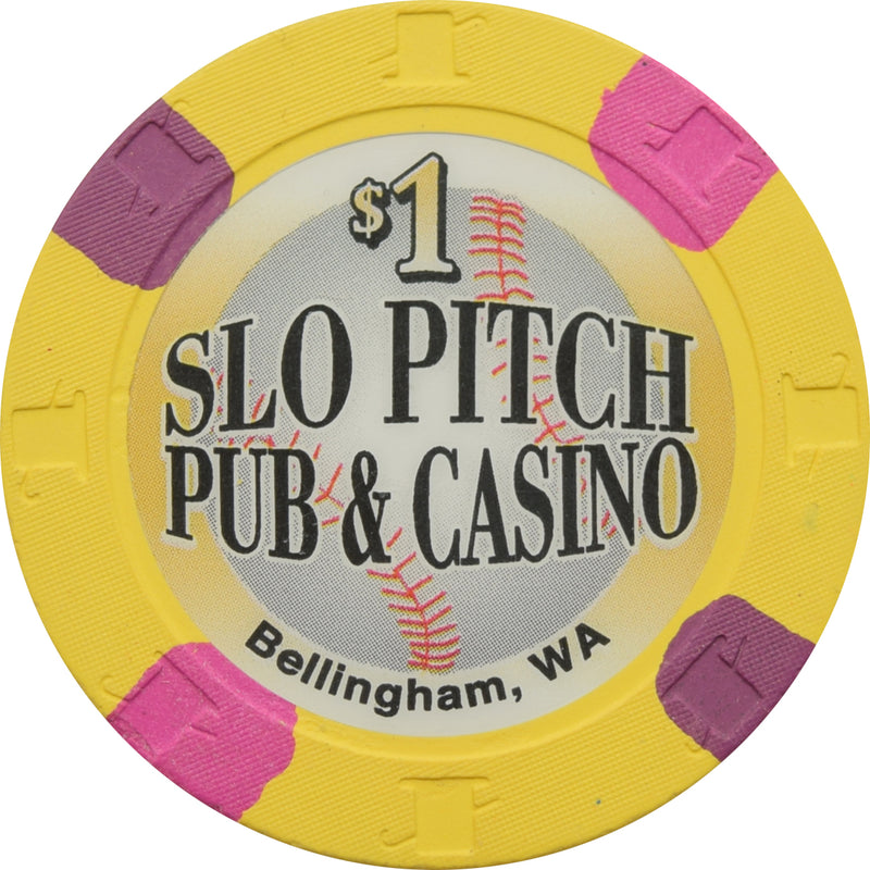 Slo Pitch Pub & Casino Bellingham WA $1 Chip