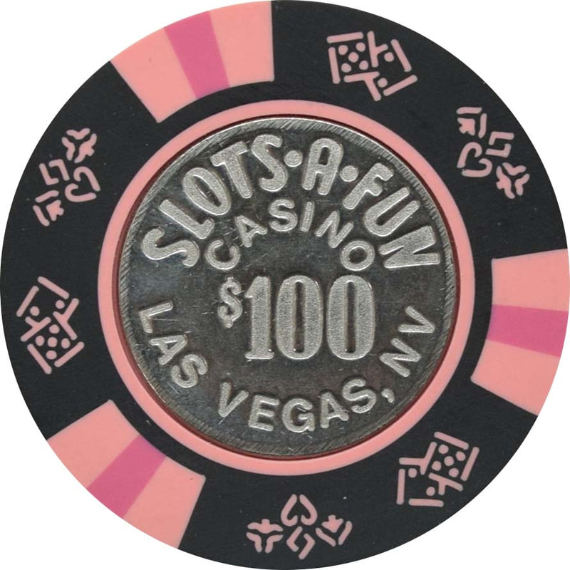 Slots-A-Fun Casino Las Vegas Nevada $100 Chip 1990