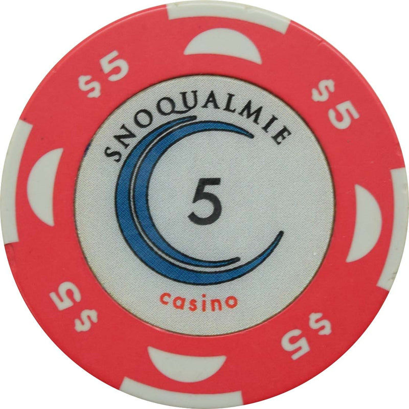 Snoqualmie Casino Snoqualmie Washington $5 Chip