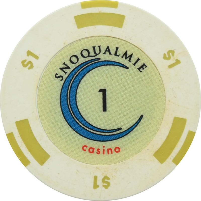 Snoqualmie Casino Snoqualmie Washington $1 Chip
