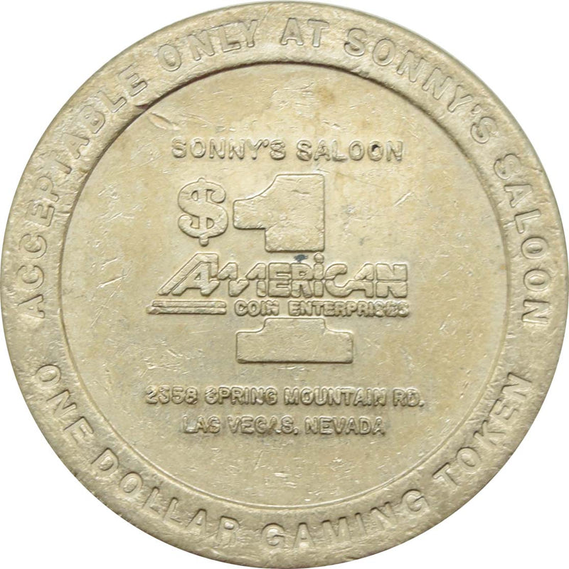 Sonny's Saloon Casino Las Vegas Nevada $1 Token 1987