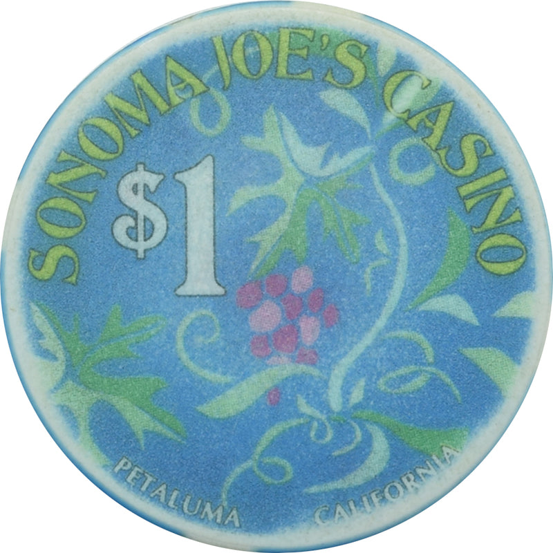 Sonoma Joe's Casino Petaluma California $1 Chip