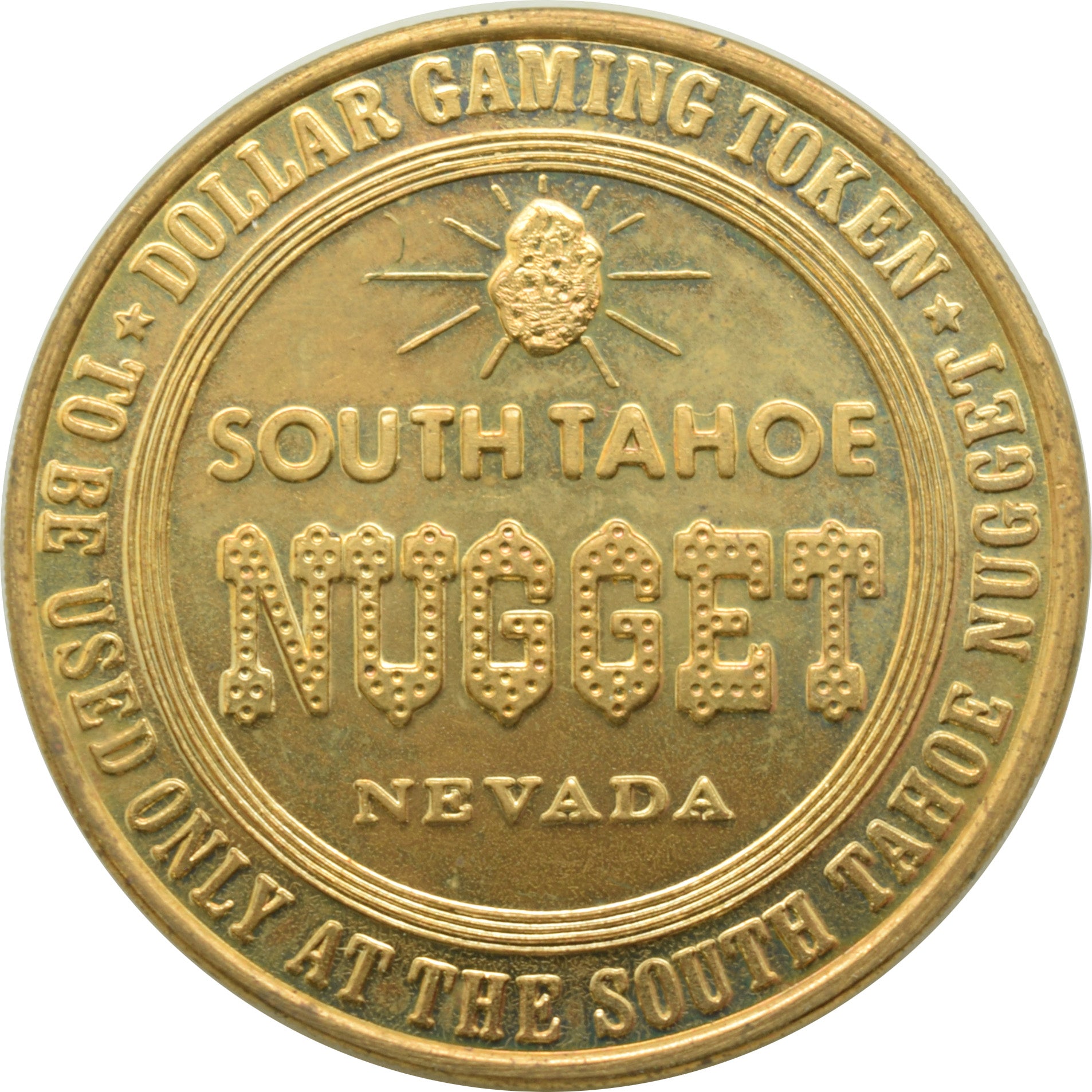 South Tahoe Nugget Casino Stateline Nevada $1 Token 1965