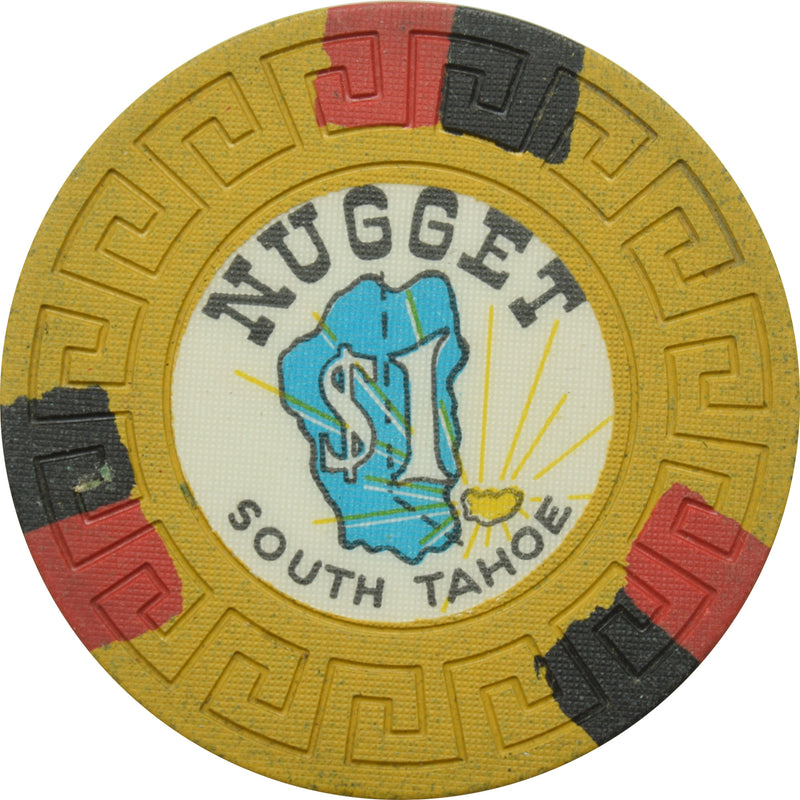 South Tahoe Nugget Casino Stateline Nevada $1 Chip 1965