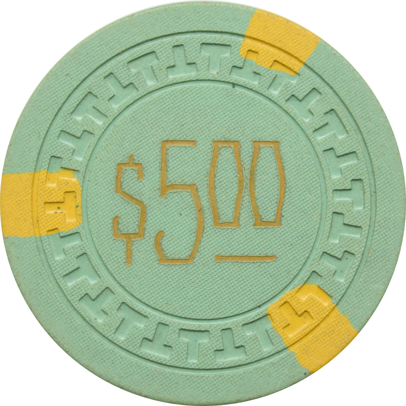Southern Club Illegal Casino Hot Springs Arkansas $5 Chip Green with Yellow Edgespots
