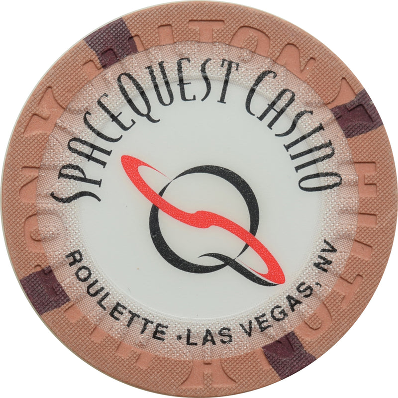 Las Vegas Hilton Casino Las Vegas Nevada Spacequest Brown Roulette Chip 1997