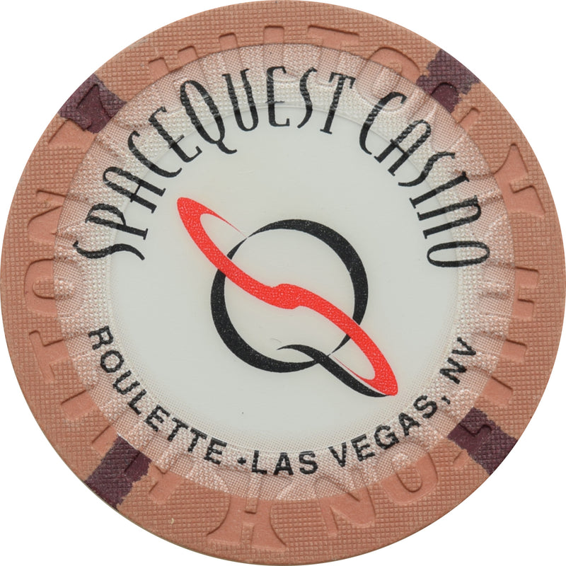 Las Vegas Hilton Casino Las Vegas Nevada Spacequest Brown Roulette Chip 1997