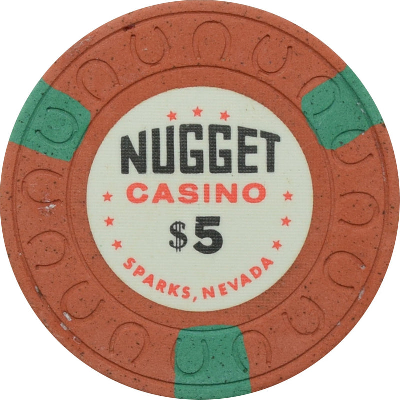 Sparks Nugget Casino Sparks Nevada $5 Chip 1950s
