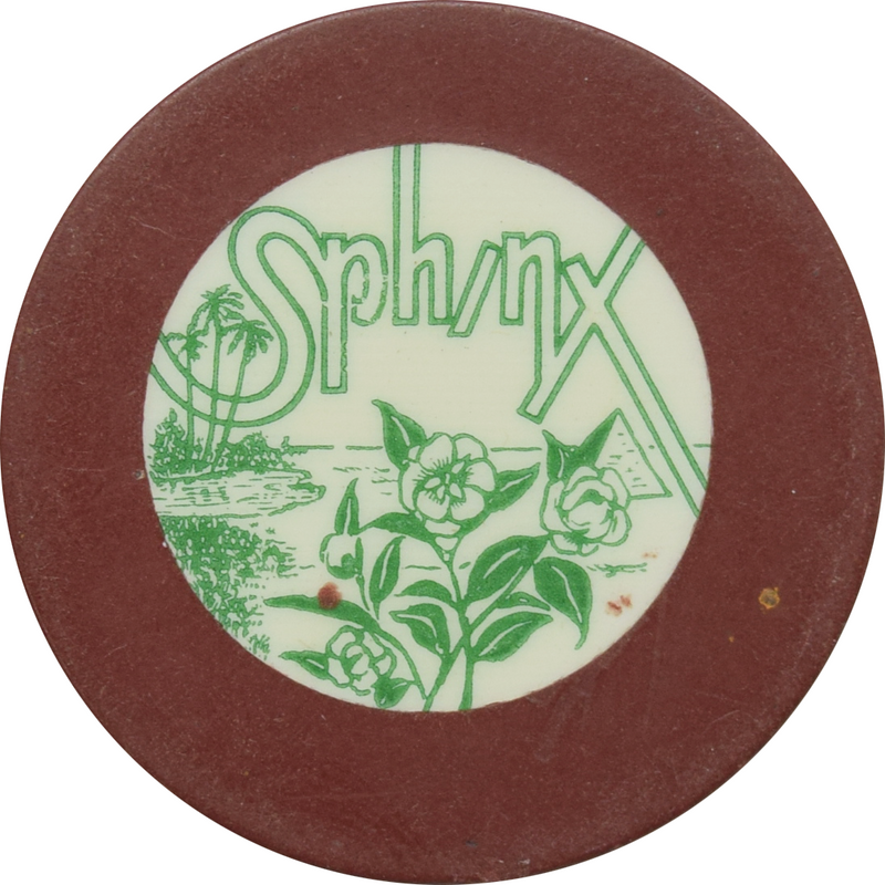 Sphinx Club Illegal Casino Los Angeles California Brown C&S Chip 1941