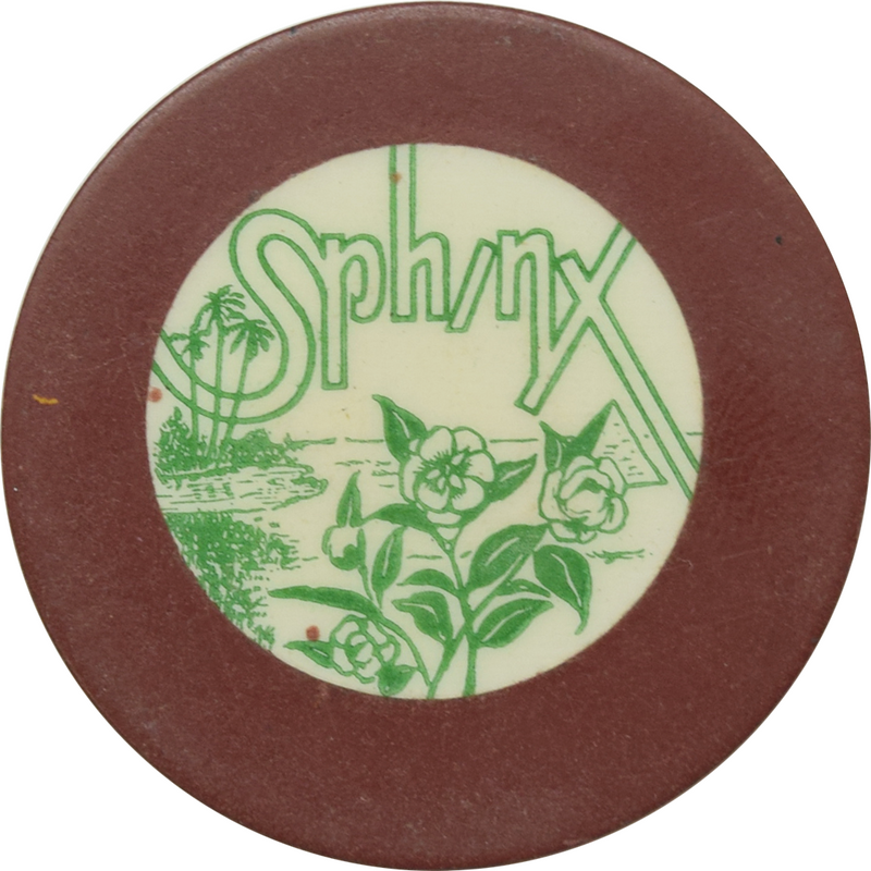 Sphinx Club Illegal Casino Los Angeles California Brown C&S Chip 1941
