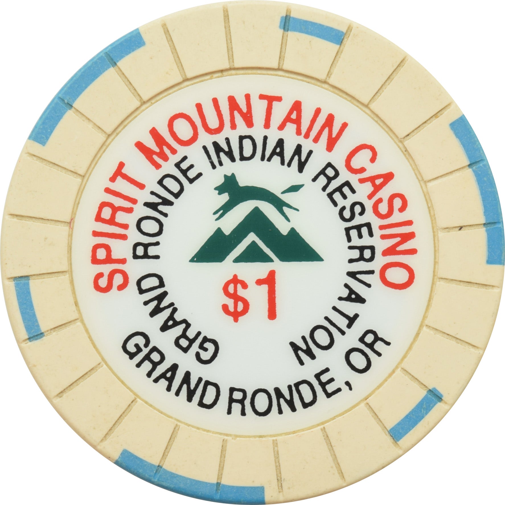 Spirit Mountain Casino Grand Ronde OR $1 Chip