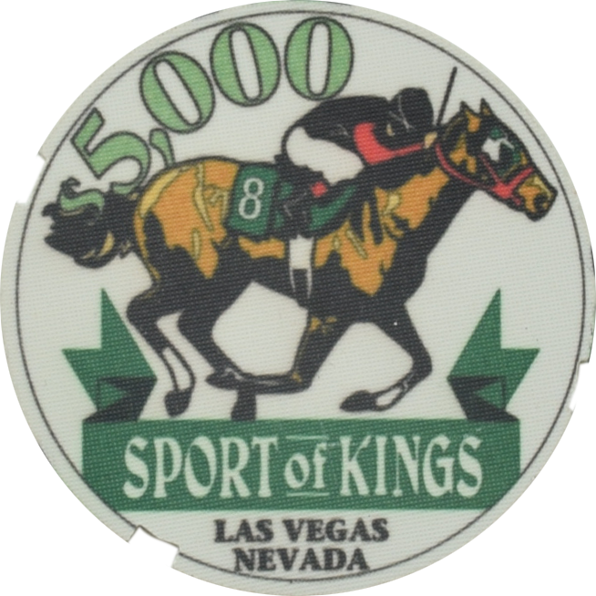 Sport of Kings Casino Las Vegas Nevada $5000 Notched Chip 1992