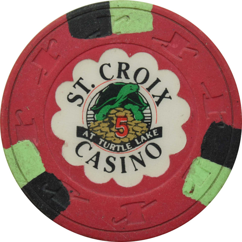 St. Croix Casino Turtle Lake Wisconsin $5 Chip