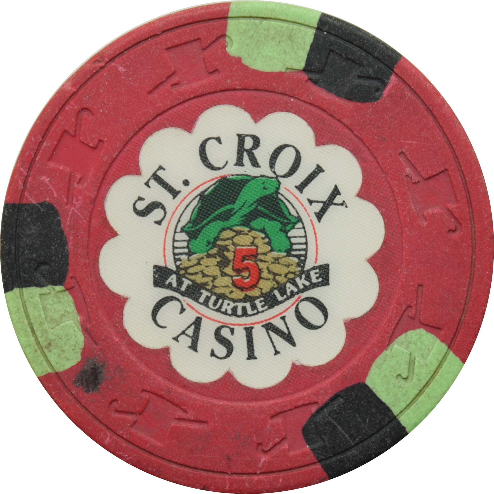 St. Croix Casino Turtle Lake Wisconsin $5 Chip