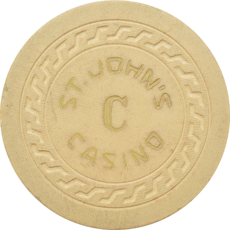 St. John's Casino Havana Cuba Beige C Roulette Chip